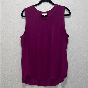 Pleione Sleeveless Magenta Blouse
